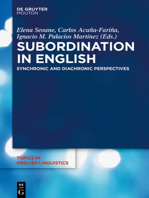 cover image of Subordination in English